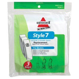 BISSELL Style 7 Replacement Vacuum Bags for Bagged Vacuums, 3 pk OEM, 32120 ~NWT